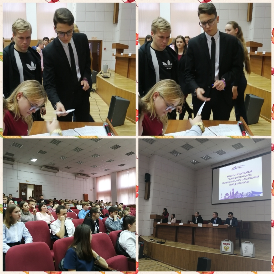 Выборы председателя ученического совета муниципального образования города Краснодар